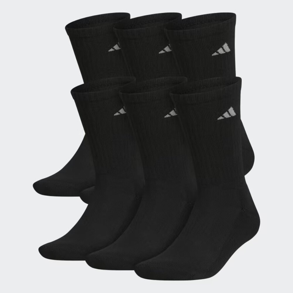 Adidas Cushioned Arch Compression Socks - 6 Pairs